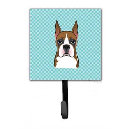 Jensendistributionservices Checkerboard Blue Boxer Leash & Key Holder MI2103616